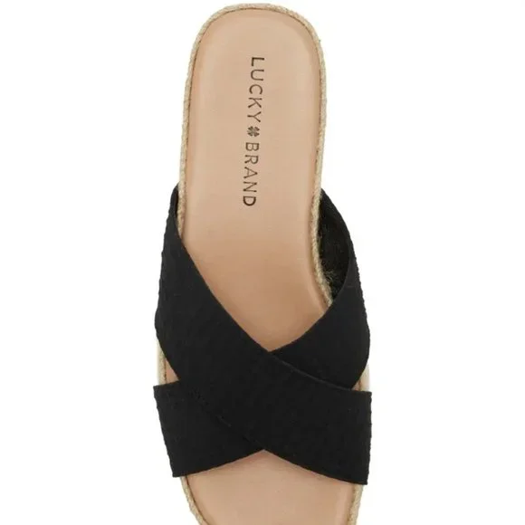 New Lucky Brand Gayte Slide Sandal, Size  7.5 and 8 in Black Textile - Picture 5 of 9